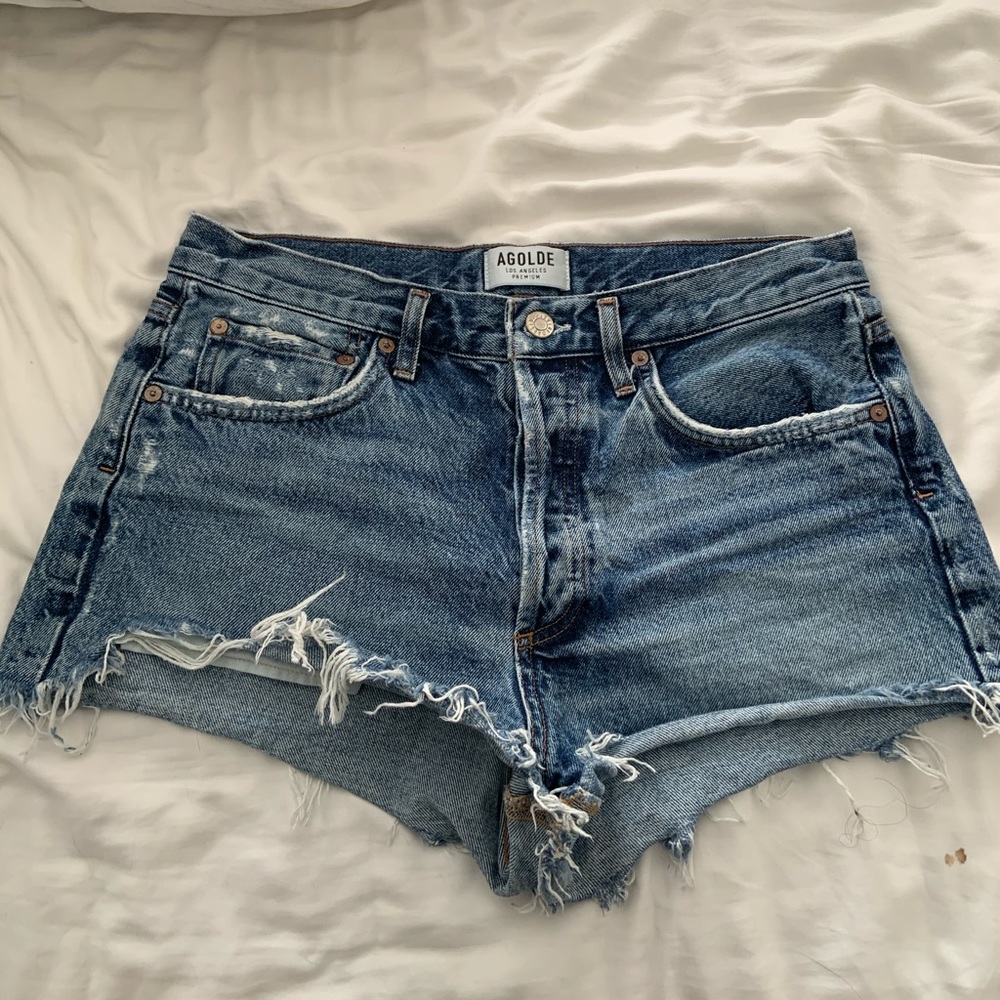 Agolde Parker Vintage Cut Off Denim Shorts